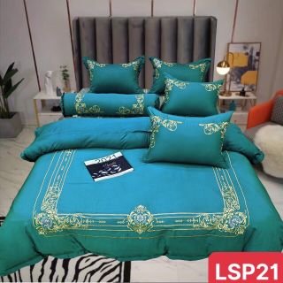 Bộ Chăn Ga Gối Lụa Tơ Tằm Cao Cấp Trần Bông