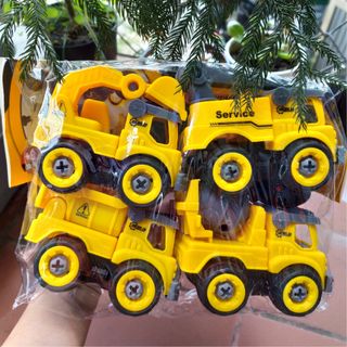 Bộ đồ chơi xe công trường lắp ráp chất liệu cao cấp