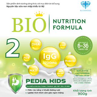 Sữa Bột BIO Nutrition Formula PEDIA KIDS Dành Cho Trẻ 6-36 Tháng Tuổi Hộp 900 gram