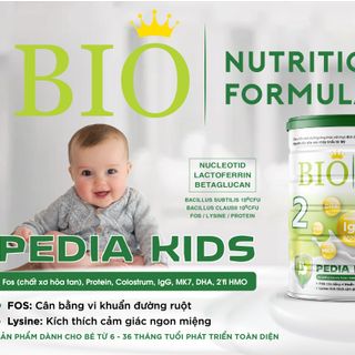 Sữa Bột BIO Nutrition Formula PEDIA KIDS Dành Cho Trẻ 6-36 Tháng Tuổi Hộp 900 gram