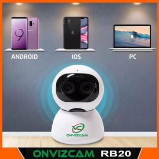 Camera WiFi IP ONVIZCAM RB20 - Độ phân giải full HD 1080P- Quay 355° Phát hiện trộm- Zoom xa 10x giá sỉ