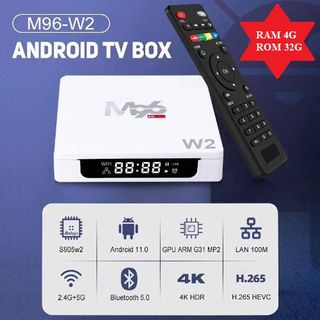 Android TV Box M96-W2 Ram 4GB Rom 32GB Có Điều Khiển Giọng Nói giá sỉ