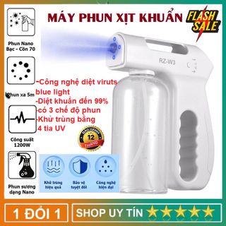 Máy xịt khử khuẩn cầm tay nano 800Ml RZ-W3, súng phun khử khuẩn tiệt trùng bằng tia UV diệt 99% vi khuẩn giá sỉ