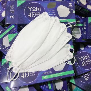 Khẩu trang y tế Yoki 4D Premium 4 lớp hàng công ty - Hộp 10 cái