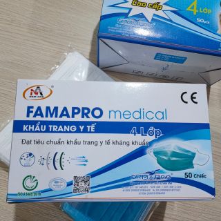 Khẩu trang Famapro 4 lớp hộp 50 cái hàng công ty