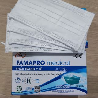 Khẩu trang Famapro 4 lớp hộp 50 cái hàng công ty