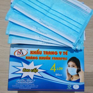 Khẩu trang Famapro 4 lớp hộp 50 cái hàng công ty