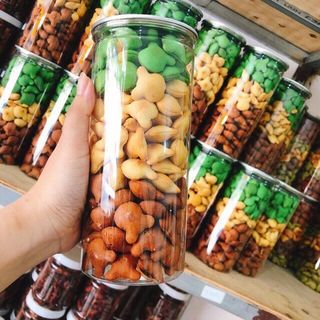 Bánh gấu mix 3 Vi ( xanh-nâu-vàng )- Hủ pét 930ml - 420g