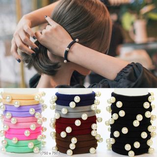 Cột tóc hạt châu đủ màu nhe