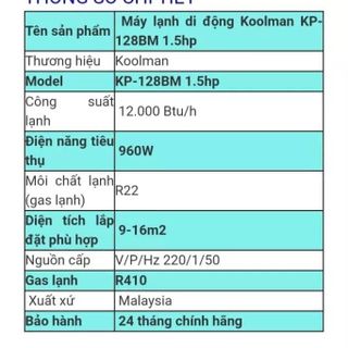 Máy lạnh di động Koolman