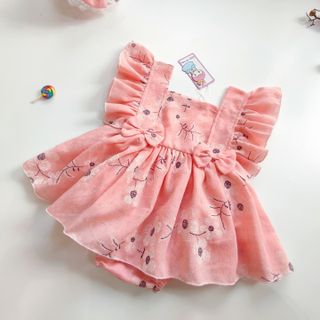 Body váy cánh tiên tông hồng cam siêu ngọt