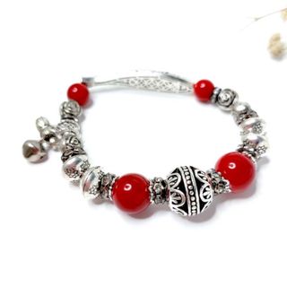 Vòng tay charm đá mắt mèo mix