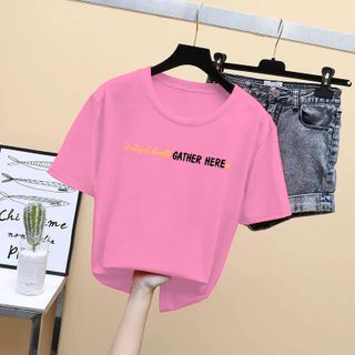 Áo thun nam nữ Freesize oversize giá rẻ in hình chữ nhiều màu