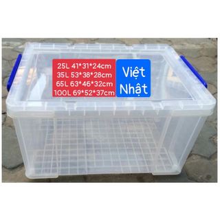 THÙNG NHỰA TRONG CHỮ NHẬT VIỆT NHẬT 25L