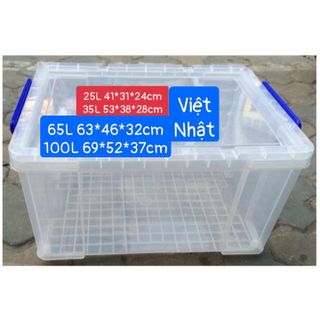 THÙNG NHỰA TRONG CHỮ NHẬT VIỆT NHẬT 25L