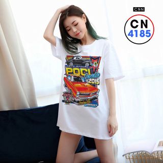 Áo thun nam nữ Freesize oversize giá rẻ in hình Poci