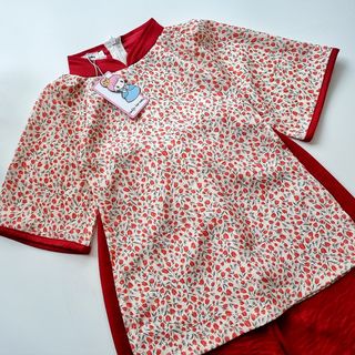 Du xuân rữ rỡ với áo dài voan pháp với hoạ tiết nhí cực sang