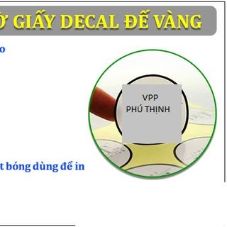 GIẤY DECAL A4 ĐẾ VÀNG