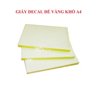 GIẤY DECAL A4 ĐẾ VÀNG