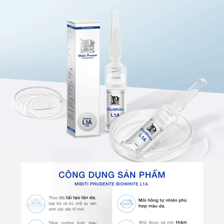 Biowhite L1A Kem khử thâm làm hồng môi 5ml Mibiti Prudente