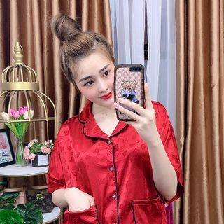 Đồ bộ nữ mặc nhà pijama Gấm cánh dơi 2túi Đùi