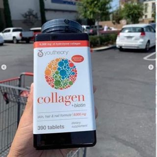 Viên Uống Collagen Youtheory +Biotin 390 Viên Type 1,2&3 Từ Mỹ