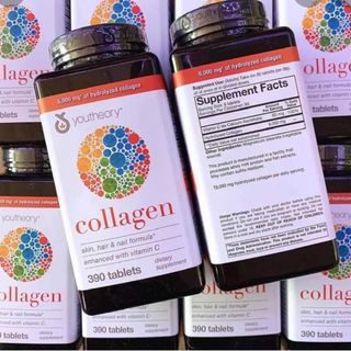 Viên Uống Collagen Youtheory +Biotin 390 Viên Type 1,2&3 Từ Mỹ