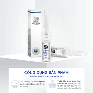 Alphawhite H6 Kem trị thâm nách bẹn mông 5ml Mibiti Prudente