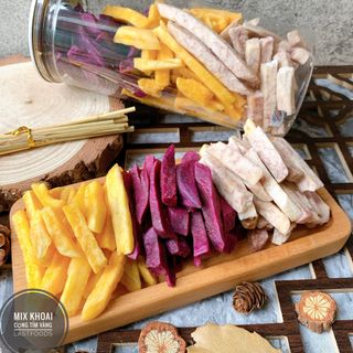 Khoai Mix 3 Vị ( khoai vàng - tím - môn )- Hủ pét 930ml - 300g