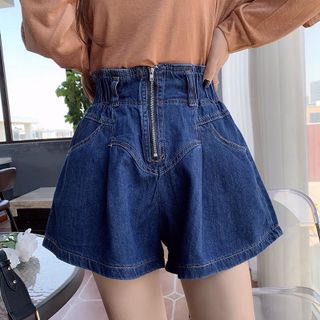 Quần Đùi Jean Nữ Cạp Cao Khóa Trước 3 Màu