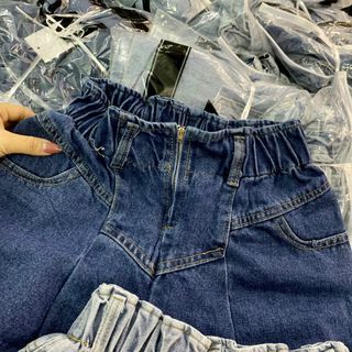 Quần Đùi Jean Nữ Cạp Cao Khóa Trước 3 Màu