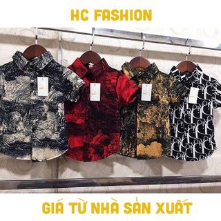 Áo sơmi bé trai size 8-35kg chất lụa 100D mềm mát