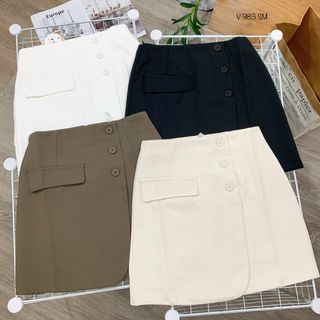Chân váy nút form A Chất vải dày xịn sò bao đẹp. Form A trẻ trung giá sỉ