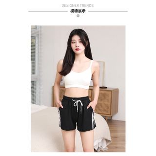 Quần Đùi Nữ Cạp Chun Chạy 2 Sọc Cạp Chun 4 Màu