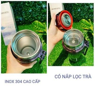 Bình giữ nhiệt nóng lạnh có nắp lọc trà chất liệu Inox 304 không gỉ loại 1500ml