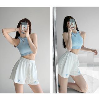 Quần Đùi Nữ Cạp Chun Trái Tim 4 Màu