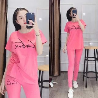 Đồ bộ, Set bộ đồ thun, set đồ thun dài mặc nhà, đi chơi, dễ thương SBD01