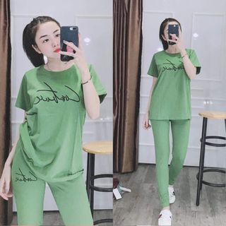 Đồ bộ, Set bộ đồ thun, set đồ thun dài mặc nhà, đi chơi, dễ thương SBD01