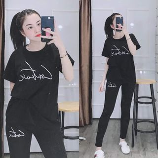 Đồ bộ, Set bộ đồ thun, set đồ thun dài mặc nhà, đi chơi, dễ thương SBD01