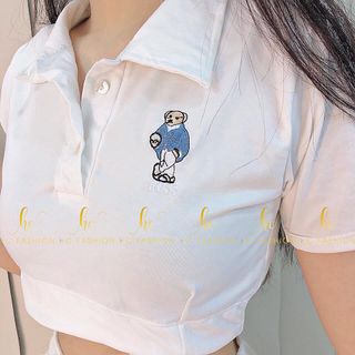 SET GẤU ÁO CROPTOP KÈM CHÂN VÁY CHỮ A CÓ QUẦN