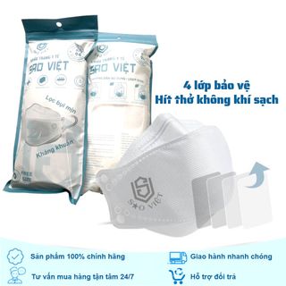 Khẩu Trang 4D KF94 SAO VIỆT Chống Bụi Mịn Và Kháng Khuẩn