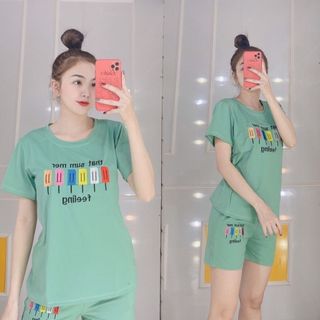 Đồ bộ, Set bộ đồ thun, set đồ thun đùi mặc nhà, đi chơi, dễ thương SP01 giá sỉ