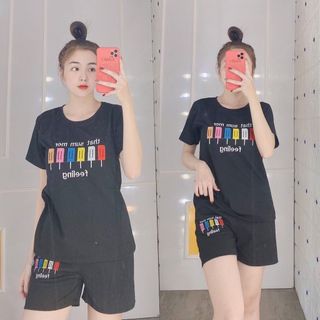 Đồ bộ, Set bộ đồ thun, set đồ thun đùi mặc nhà, đi chơi, dễ thương SP01