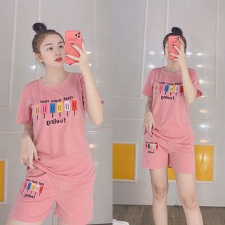 Đồ bộ, Set bộ đồ thun, set đồ thun đùi mặc nhà, đi chơi, dễ thương SP01