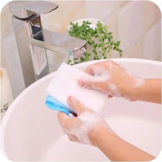 Túi lưới đừng xà phòng tạo bọt 2 lớp