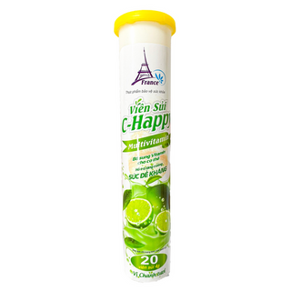 VIÊN SỦI VITAMIN C HAPPY MULTIVITAMIN - PHÁP EFFIEL