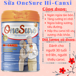 Sữa Onesure Hi-Canxi Dành Cho Người Già & Thiếu Canxi Hộp 900g. giá sỉ