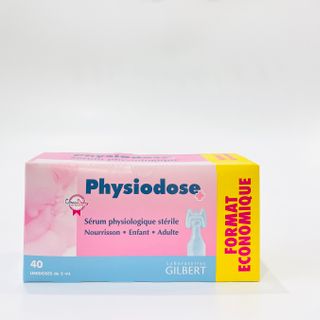 Nước muối sinh lý Physiodose Pháp chính hãng, 40 ống 5ml date 09/2023