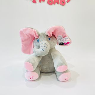 Đồ chơi phát nhạc cho bé, voi ú òa phát nhạc chính hãng Umoo