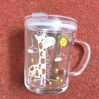 Cốc nước, ly pha sữa thuỷ tinh có nắp đậy, vạch chia cực kỳ tiện lợi